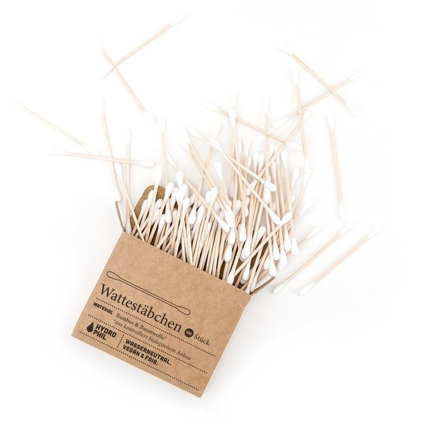 Wattestäbchen Bambus + Bio-Baumwolle 100 Stück