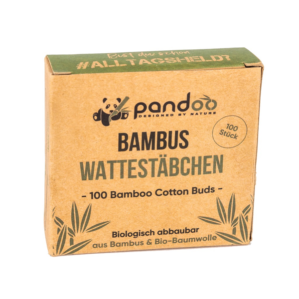 Wattestäbchen Bambus + Bio-Baumwolle pandoo